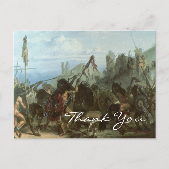 Bodmer's Bison Dance Postkarte (Vorderseite)