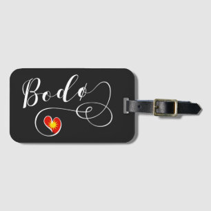 Bodø Flaggenherz, Norwegen, Bodö Gepäckanhänger