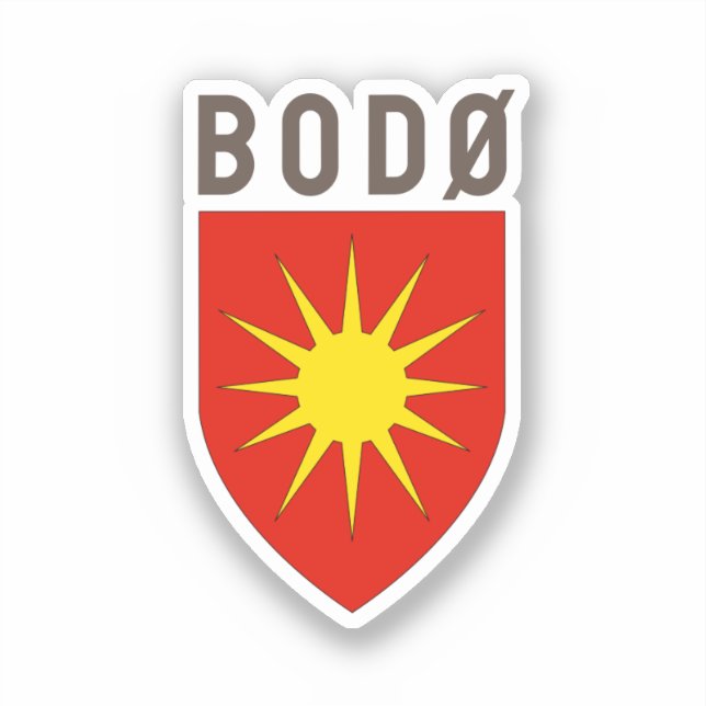 Bodø Wappen - NORWEGEN Aufkleber (Vorderseite)