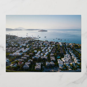 Bodrum Coast View Folien Feiertagspostkarte