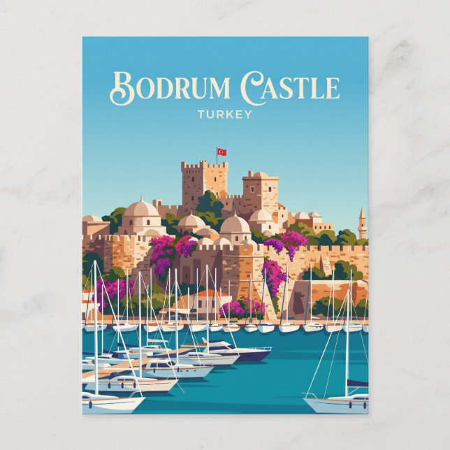 Bodrum-Schloss Türkei Postkarte (Vorderseite)