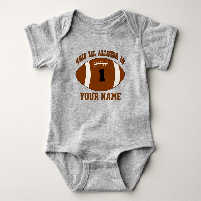 Body 1er Anniversaire Garçon Football T-shirt personnal (Devant)