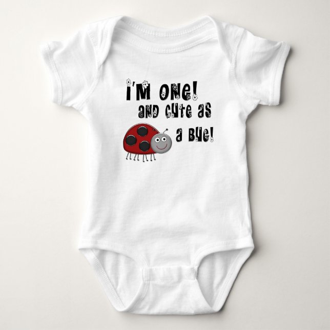 Body 1er Anniversaire Ladybug Cute As A Bug T-Shirt (Devant)
