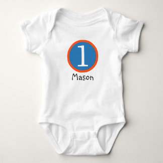 Body 1er Anniversaire T-Shirt Boy personnalisable
