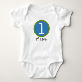 Body 1er Anniversaire T-Shirt Boy personnalisable