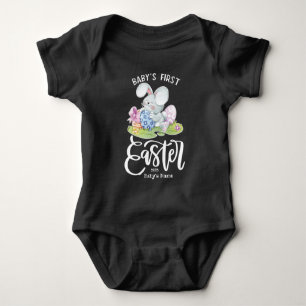 Body 1ère Pâques personnalisée avec lapin mignon