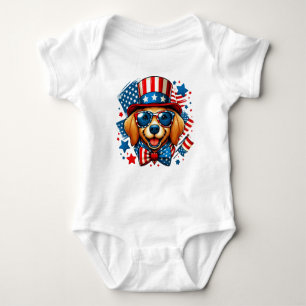 Body 4 juillet USA chien patriotique Jour de l'Indépend