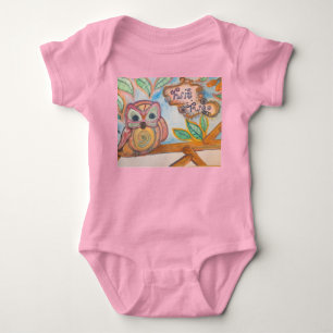 Body 6. Bodysuit pour bébé fille Twit Twoo Owl