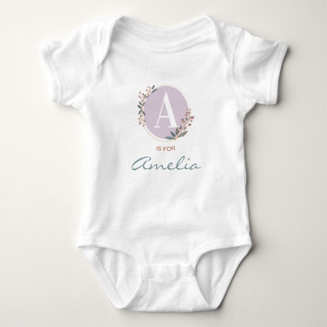 Body A est pour Amelia (ou Nom personnalisé) Baby Girl  (Devant)