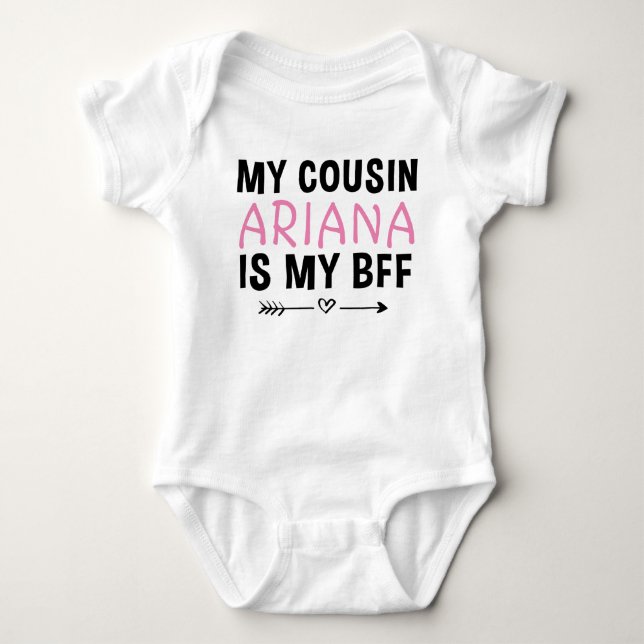 Body A personnalisé mon cousin est mon BFF (Devant)
