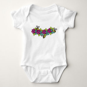 Body Abeilles mignonnes et fleurs