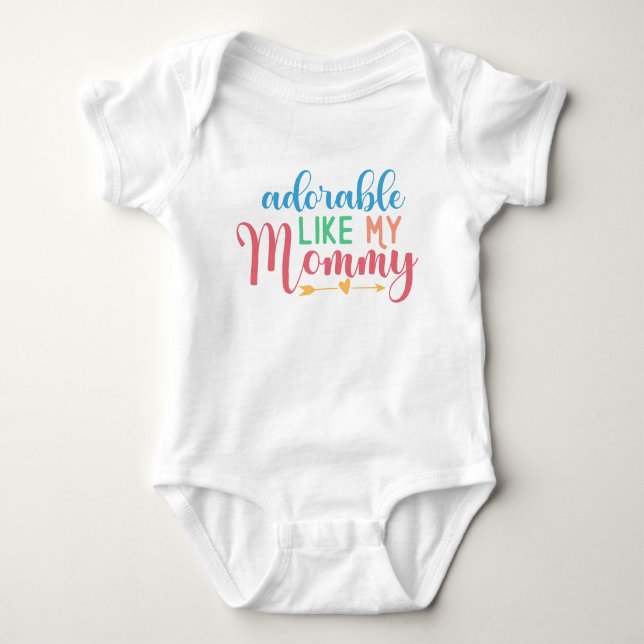 Body Adorable Comme Mon Citation Maman Nouveau Bodysuit (Devant)