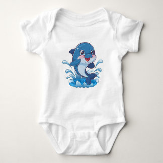 Body Adorable Dauphin de Dessin Dauphin Splashing in Jo
