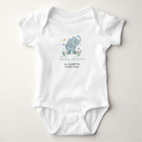 adorable Elephant Blue Baby Boy Douche