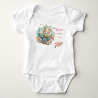 Body Adorable Foi Pastel Mignon Ours Landaus Floral Nom
