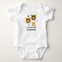 Adorable "I Love My Mummies" Conception de l'ours