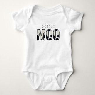 Body Adorable Petit MOO noir et blanc Vache Impression