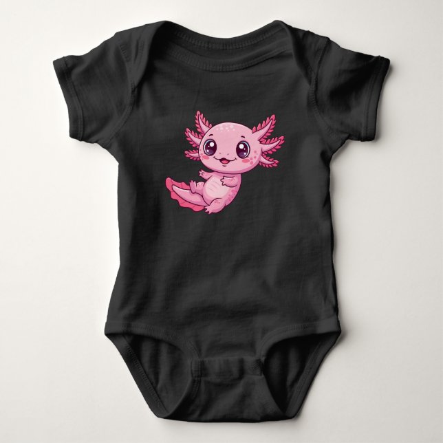 Body Adorable Pink Axolotl Baby Bodysuit (Devant)