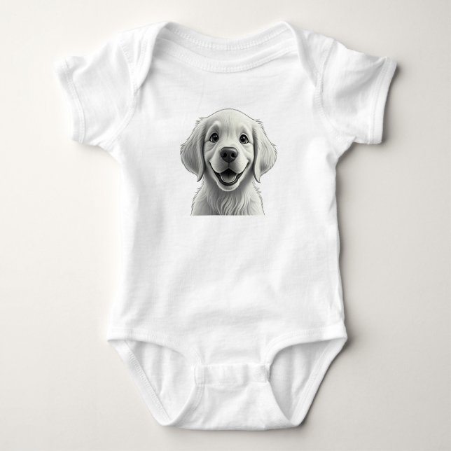 Body Adorable Pixar-Style Golden Retriever Puppy Kids  (Devant)