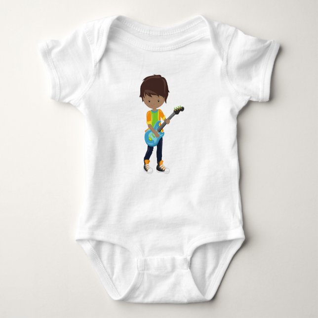 Body African American Boy, Rock Boy, Guitare (Devant)