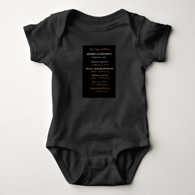 Body Ages Of Man Baby One-Piece Bodysuit (Devant)
