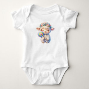 Body Agneau Mignon avec Sucette - Nurserie Fantaisiste
