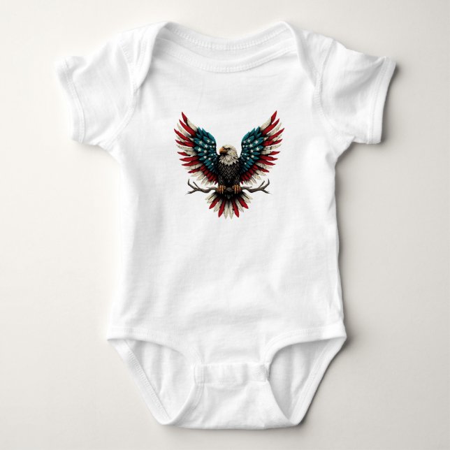 Body Aigle rustique patriotique américain/américain cha (Devant)