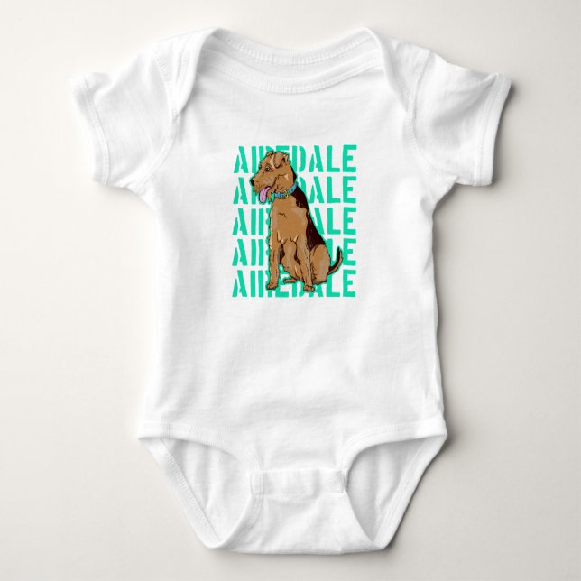 Body Airedale terrier assis (Devant)