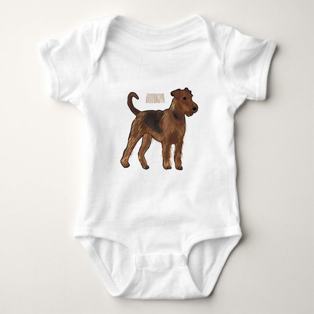 Body Airedale terrier dog cartoon (Devant)