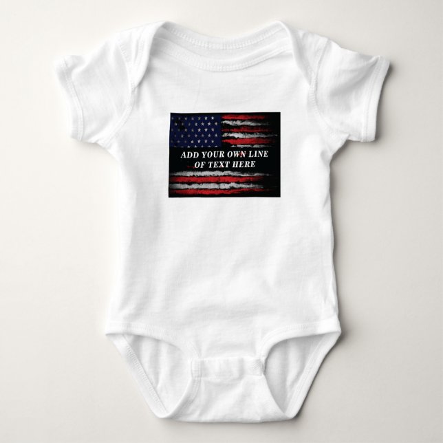 Body Ajouter votre propre texte sur grunge American fla (Devant)