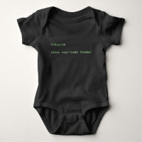 alias cry="sudo feedme" Baby Bodysuit