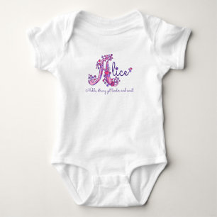 Body Alice filles nom & sens Un vêtement monogramme