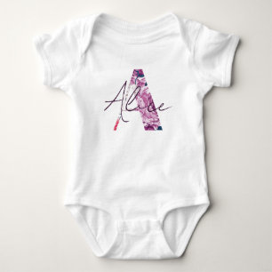 Body Alice Nom Baby Flower Script Vintage Girl Floral