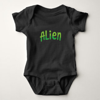 Body Alien Mignon Espacien Jouant Typographie Verte