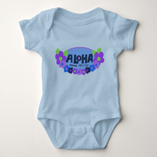 Body Aloha Signifie Bonjour bébé Creeper (Devant)