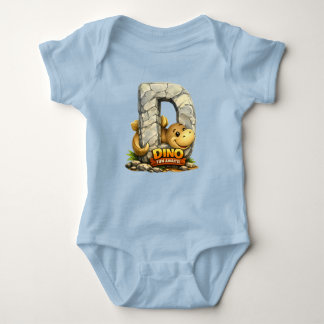 Body 🦕💙 Alphabet Dino “D” Baby Jersey Bodysuit 👶✨