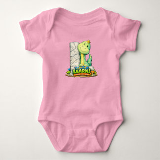 Body 🦕💖 Alphabet Dino “L” Baby Jersey Bodysuit 👶✨