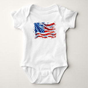 Body American Flag USA Watercolor 4 juillet