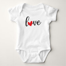 Amour avec cœur rouge, design simple et joli