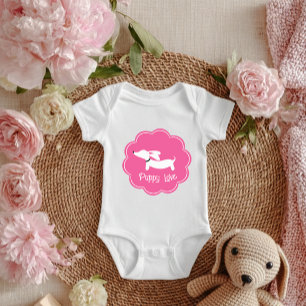 Body Amour de chiot fillette teckel rose 