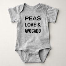 Amour de pois et calembour de nourriture d'avocat