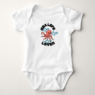 Body amoureux de la mer poulpe Baby Jersey Bodysuit