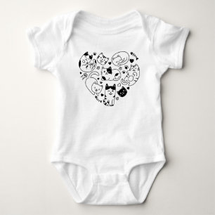 Body Amoureux des chats Cute Cats Coeur