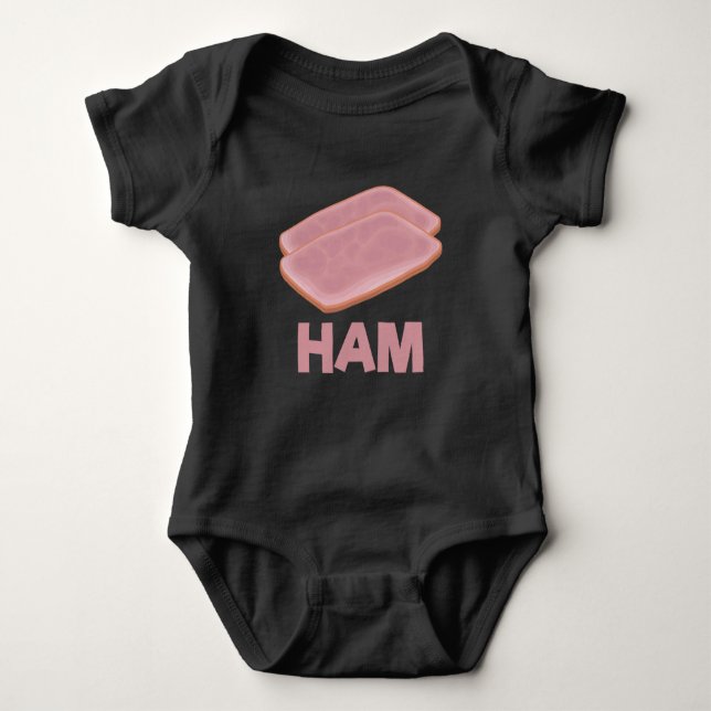 Body Amusant boucher la viande de jambon (Devant)