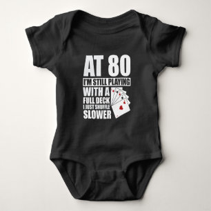 Body Amusant joueur de poker de 80e anniversaire de 80 