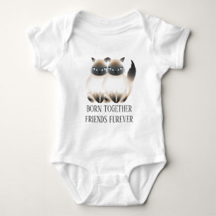 Body Amusant Unisex twin chats ajoute du texte