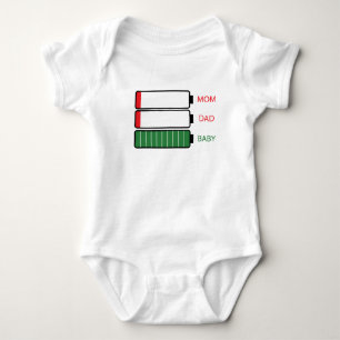 Body Amusante Maman Papa Bébé Batteries d'énergie