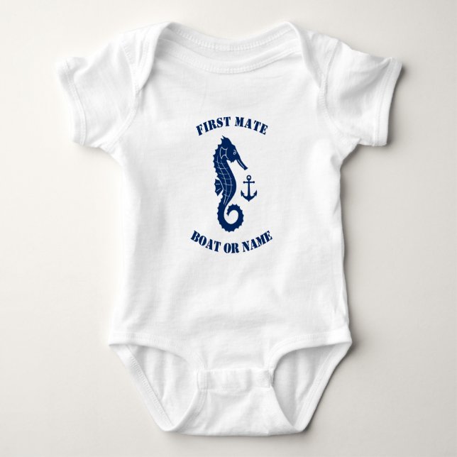 Body Ancre Seahorse First Mate Bateau ou nom Marine Whi (Devant)