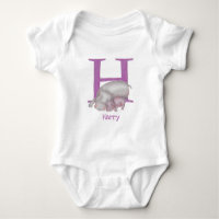 Animal ABC H est pour hippo bébé bodysuit