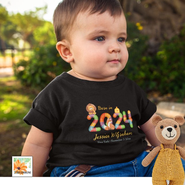 Body animaux bébés personnalisés cadeau nés en 2024 (Créateur téléchargé)